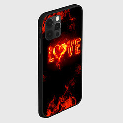 Чехол для iPhone 12 Pro Max Fire love, цвет: 3D-черный — фото 2