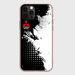 Чехол iPhone 12 Pro Max Mitsubishi - черно-белая абстракция