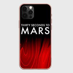 Чехол для iPhone 12 Pro Max Thirty Seconds to Mars red plasma, цвет: 3D-светло-розовый