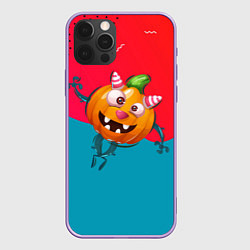 Чехол для iPhone 12 Pro Max Веселая тыква, цвет: 3D-сиреневый