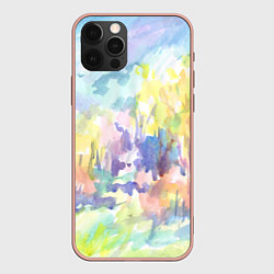 Чехол для iPhone 12 Pro Max Золотая осень акварель, цвет: 3D-светло-розовый