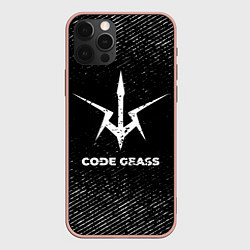 Чехол для iPhone 12 Pro Max Code Geass с потертостями на темном фоне, цвет: 3D-светло-розовый