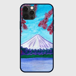 Чехол iPhone 12 Pro Max Цветение сакуры Фудзияма