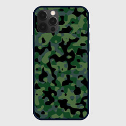 Чехол для iPhone 12 Pro Max Камуфляж WW2 Tropics Verdant, цвет: 3D-черный