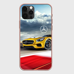 Чехол iPhone 12 Pro Max Mercedes AMG V8 Biturbo на трассе