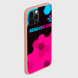 Чехол для iPhone 12 Pro Max Resident Evil - neon gradient: символ сверху, цвет: 3D-светло-розовый — фото 2