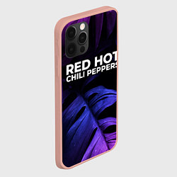 Чехол для iPhone 12 Pro Max Red Hot Chili Peppers neon monstera, цвет: 3D-светло-розовый — фото 2