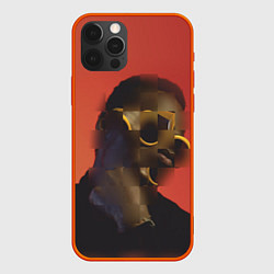 Чехол для iPhone 12 Pro Max Психоделический афроамериканец, цвет: 3D-красный