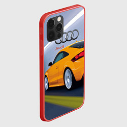 Чехол для iPhone 12 Pro Max Audi TT мчится в тоннеле, цвет: 3D-красный — фото 2