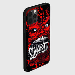 Чехол для iPhone 12 Pro Max Slipknot red blood, цвет: 3D-черный — фото 2