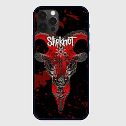 Чехол для iPhone 12 Pro Max Slipknot - красный козел, цвет: 3D-черный