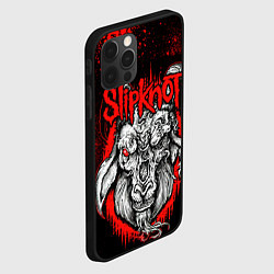 Чехол для iPhone 12 Pro Max Slipknot - красный козел, цвет: 3D-черный — фото 2