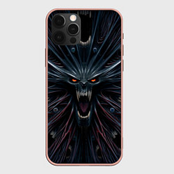 Чехол для iPhone 12 Pro Max Scream alien monster, цвет: 3D-светло-розовый