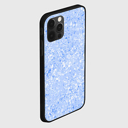 Чехол для iPhone 12 Pro Max Абстракция Голубой текстура Зима, цвет: 3D-черный — фото 2