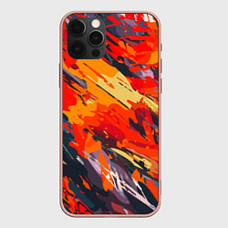 Чехол iPhone 12 Pro Max Оранжевые кляксы