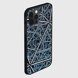 Чехол для iPhone 12 Pro Max Абстрактное множество технологичных связей, цвет: 3D-черный — фото 2