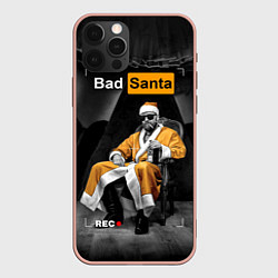 Чехол для iPhone 12 Pro Max Bad Santa REC, цвет: 3D-светло-розовый