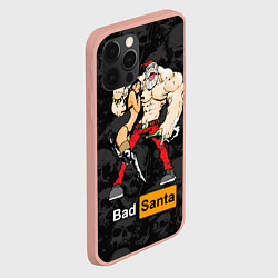 Чехол для iPhone 12 Pro Max Bad Santa and sexy girl, цвет: 3D-светло-розовый — фото 2