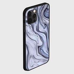 Чехол для iPhone 12 Pro Max Чёрная акварель, цвет: 3D-черный — фото 2