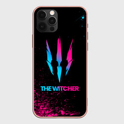 Чехол iPhone 12 Pro Max The Witcher - neon gradient
