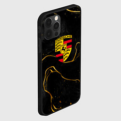Чехол для iPhone 12 Pro Max Gold Porsche, цвет: 3D-черный — фото 2