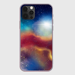 Чехол для iPhone 12 Pro Max Многогранное космическое пространство - яркая звез, цвет: 3D-серый