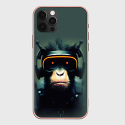 Чехол iPhone 12 Pro Max Кибер-обезьяна