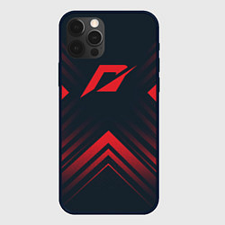 Чехол iPhone 12 Pro Max Красный символ Need for Speed на темном фоне со ст
