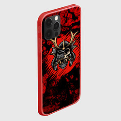 Чехол для iPhone 12 Pro Max Самурай black red, цвет: 3D-красный — фото 2