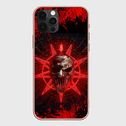 Чехол для iPhone 12 Pro Max Slipknot red satan star, цвет: 3D-светло-розовый