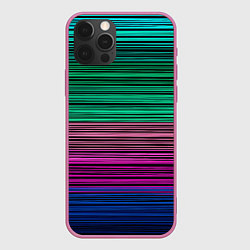 Чехол iPhone 12 Pro Max Разноцветные неоновые шелковые нити