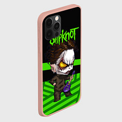 Чехол для iPhone 12 Pro Max Slipknot dark green, цвет: 3D-светло-розовый — фото 2