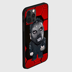 Чехол для iPhone 12 Pro Max Slipknot объемные плиты, цвет: 3D-черный — фото 2