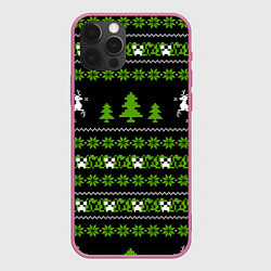 Чехол iPhone 12 Pro Max Новогодний свитер - Крипер