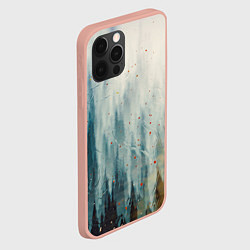 Чехол для iPhone 12 Pro Max Абстрактные водянистые паттерны и краски, цвет: 3D-светло-розовый — фото 2