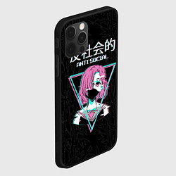 Чехол для iPhone 12 Pro Max Antisocial, japanese anime, цвет: 3D-черный — фото 2