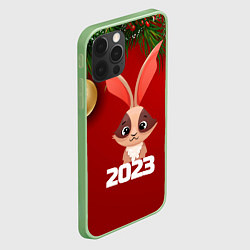 Чехол для iPhone 12 Pro Max Кролик 2023, цвет: 3D-салатовый — фото 2