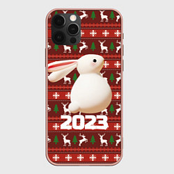 Чехол iPhone 12 Pro Max Белый большой кролик 2023