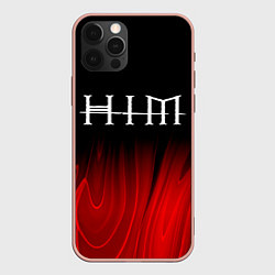 Чехол для iPhone 12 Pro Max HIM red plasma, цвет: 3D-светло-розовый
