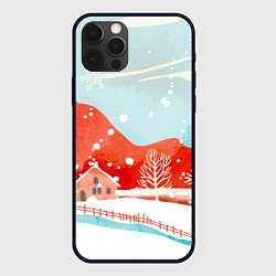 Чехол iPhone 12 Pro Max Зимние новогодние горы