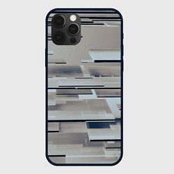 Чехол для iPhone 12 Pro Max Металлические пластины в абстракции, цвет: 3D-черный