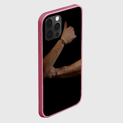 Чехол для iPhone 12 Pro Max Руки в темноте, цвет: 3D-малиновый — фото 2