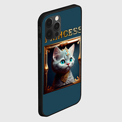 Чехол для iPhone 12 Pro Max Кошечка принцесса - картина в рамке, цвет: 3D-черный — фото 2