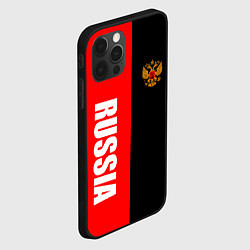 Чехол для iPhone 12 Pro Max Россия: Черно-красный, цвет: 3D-черный — фото 2