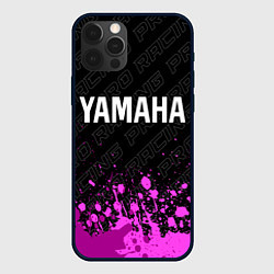 Чехол для iPhone 12 Pro Max Yamaha pro racing: символ сверху, цвет: 3D-черный