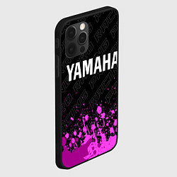 Чехол для iPhone 12 Pro Max Yamaha pro racing: символ сверху, цвет: 3D-черный — фото 2