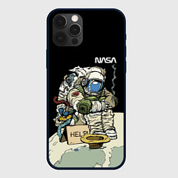 Чехол iPhone 12 Pro Max NASA - Help! Astronaut - Joke