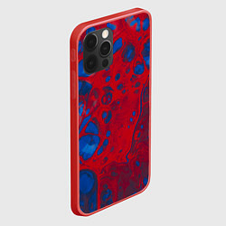 Чехол для iPhone 12 Pro Max Красно-синие разводы, цвет: 3D-красный — фото 2