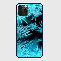 Чехол для iPhone 12 Pro Max Голубой лед - иней, цвет: 3D-черный