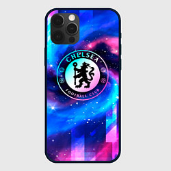 Чехол iPhone 12 Pro Max Chelsea неоновый космос